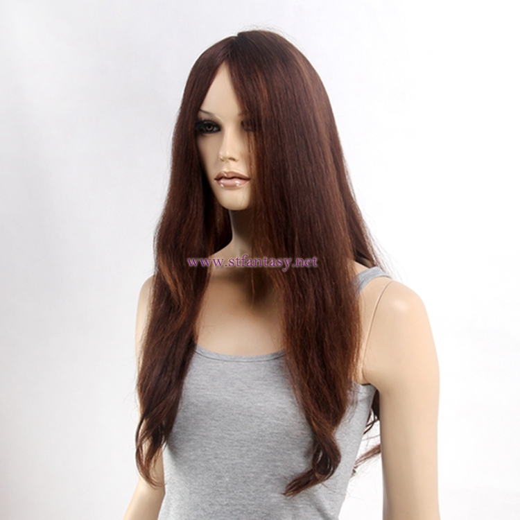 100 Human Hair Wigs Made In China Long Brown Full Lace Human Hair Wig For Women