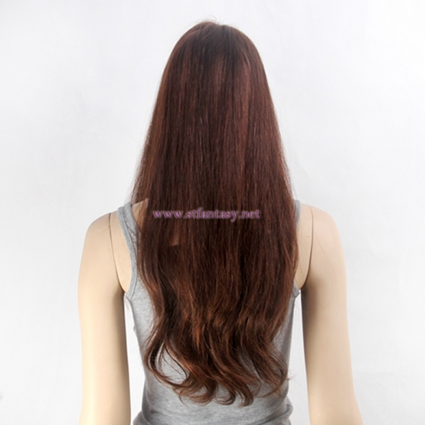100 Human Hair Wigs Made In China Long Brown Full Lace Human Hair Wig For Women