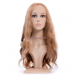 Human Hair Factories In Guangzhou Brown Long Curly Full Lace Human Hair Wig For Wholesale