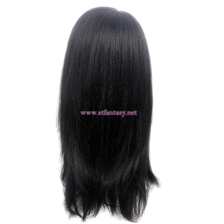 2017 Newest Hair Product Japanese Synthetic Hair U Part Lace Frontal Long Black Wig For Black Women