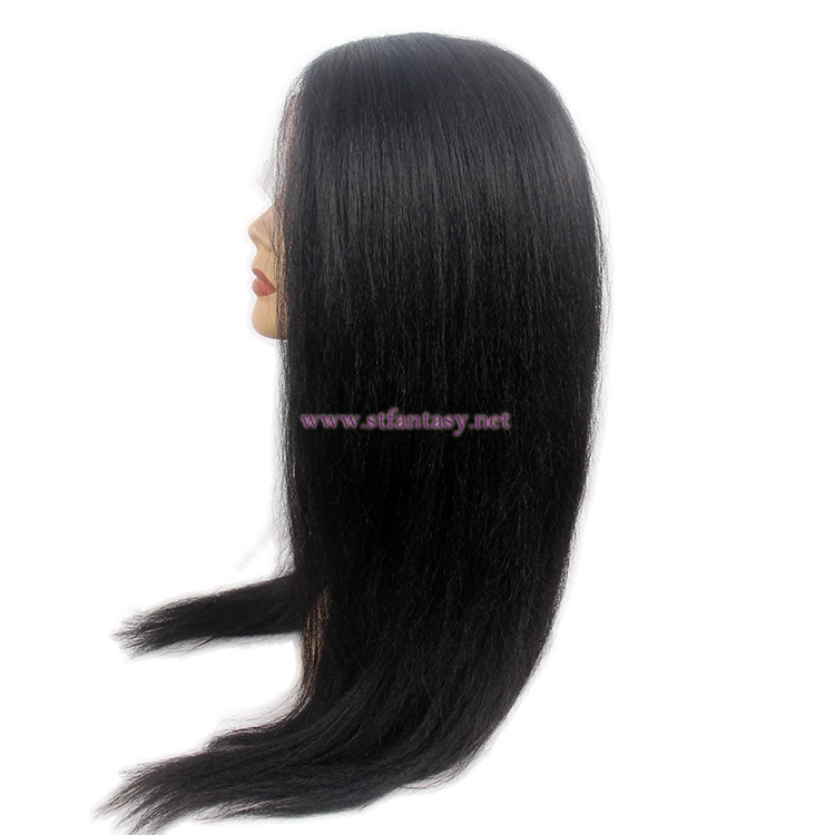 2017 Newest Hair Product Japanese Synthetic Hair U Part Lace Frontal Long Black Wig For Black Women