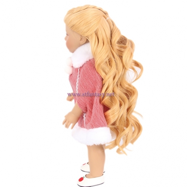 Stfantasy Wholesale American Doll Wigs Blonde Long Curly Braid Wig For Dolls Under 10 Dollars