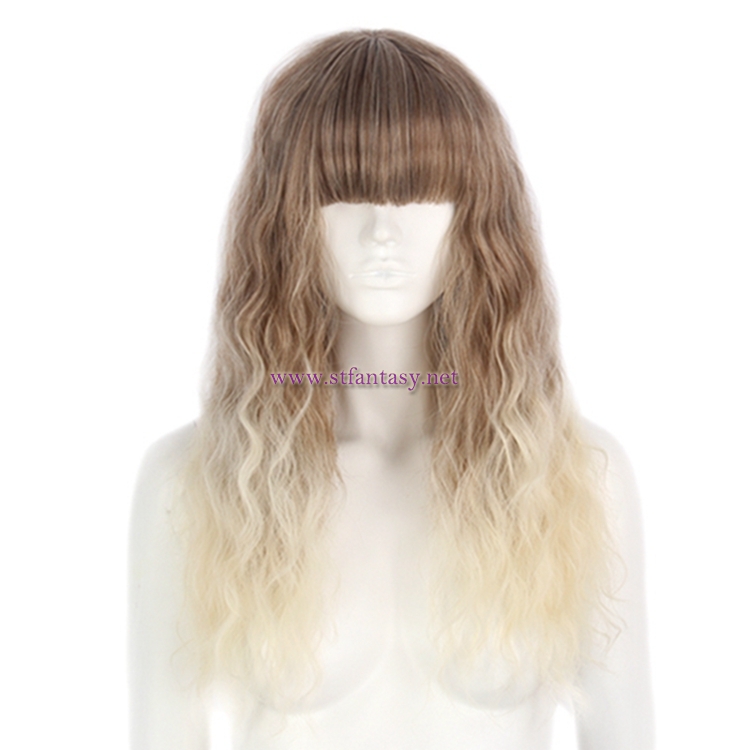 Women Ombre Wig-Wholesale 23 Inch Yaki Long Curly Synthetic Hair Wig For Women