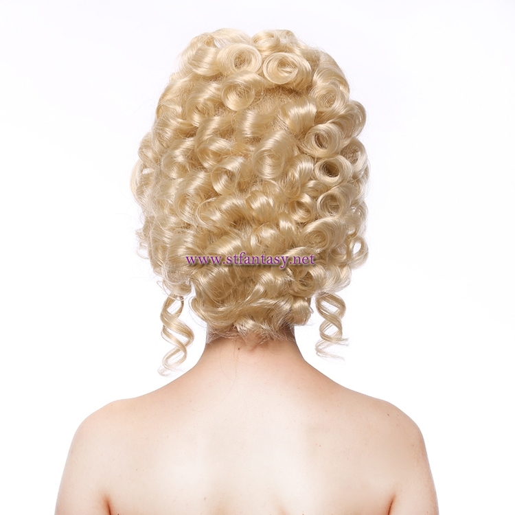 Cosplay Wig For Women-Wholesale 14 Inch Blonde Curly Synthetic Hair Beehive Wig For Women