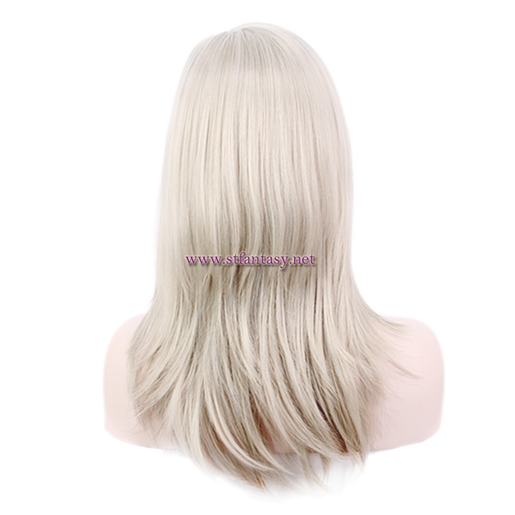 Women Hair Wigs-20 Inch Silver Gray Wig Cosplay Long Straight Hair Wig For White Women