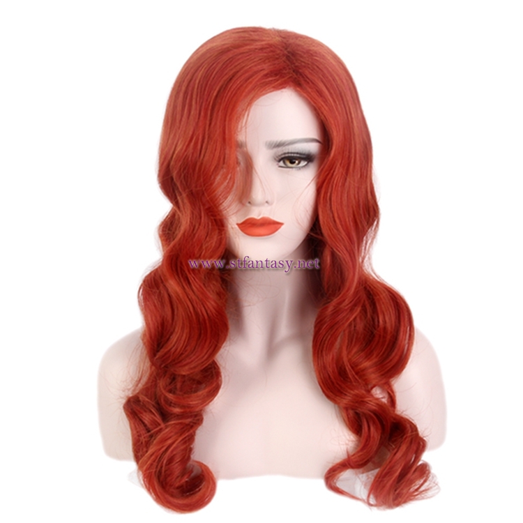 Women Cosplay Wig-Anime Mermaid Cosplay Wig Beautiful Red Long Curly Wig For Women