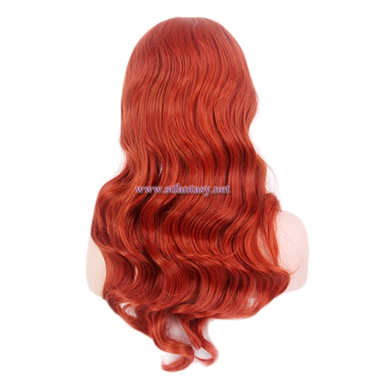 Women Cosplay Wig-Anime Mermaid Cosplay Wig Beautiful Red Long Curly Wig For Women