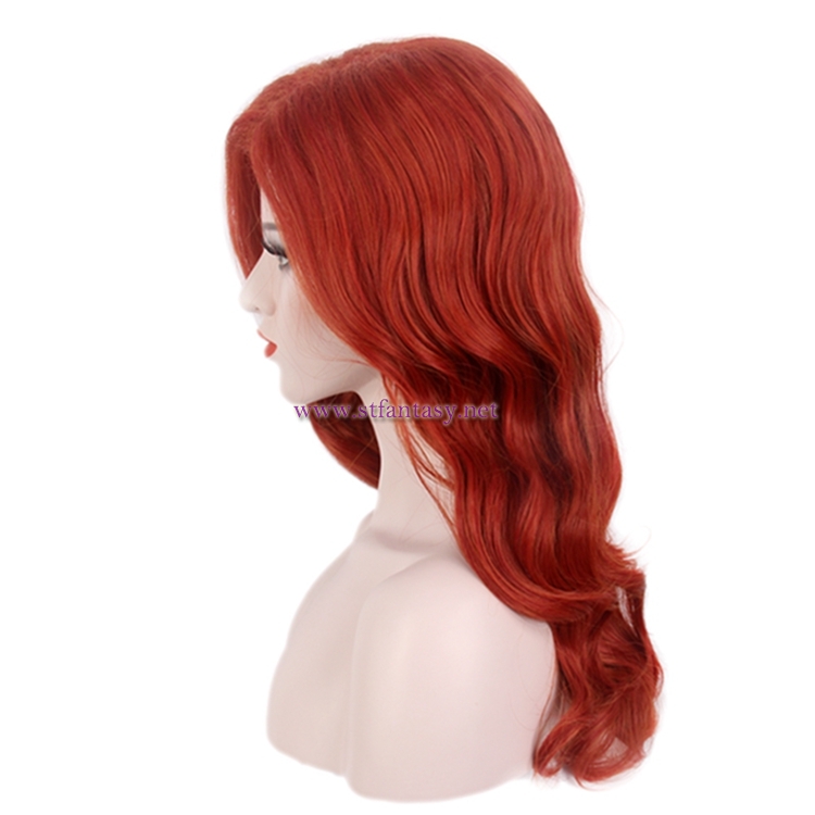 Women Cosplay Wig-Anime Mermaid Cosplay Wig Beautiful Red Long Curly Wig For Women