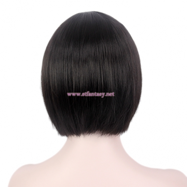 Women Bob Wig -Wholesale 12 Inch Short Straight Natural Black Wig For Women