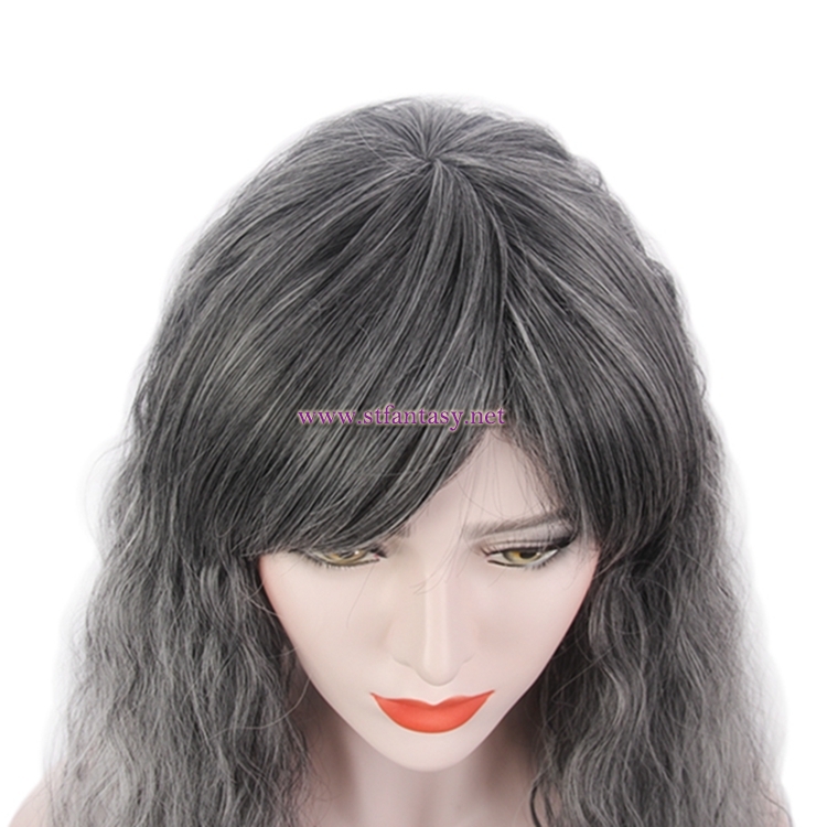 Silver Gray Ombre Wig-Wholesale Women Long Curly Hair Wig Ombre Color Cosplay Wig For Women