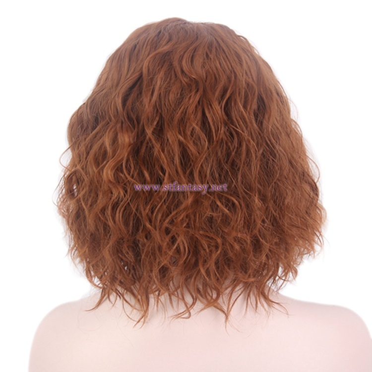 Guangzhou Wig-Wholesale 12" Fashion Curly Brown Heat Resistant Fiber