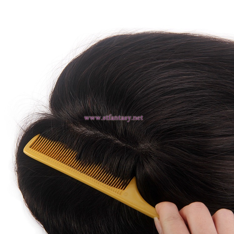 Human Hair Toupee for Women-Top Quality 6*4 PU Straight Lace Closure Wholesale