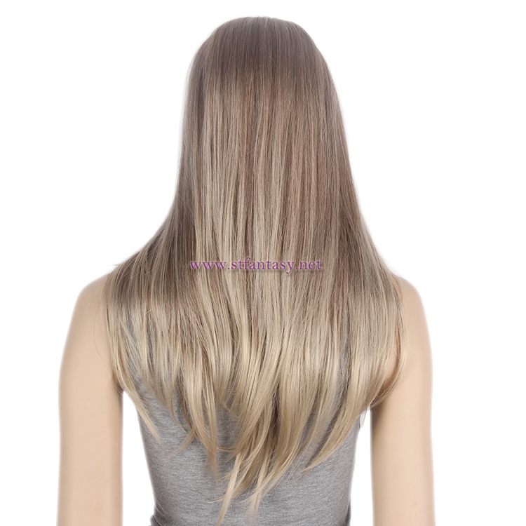 Guangzhou Wig Supplier-Wholesale 26"Light Blonde Straight Middle Part Women Wig