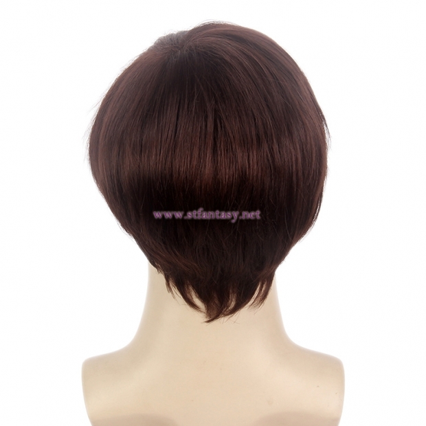 Short Wig Men-Wholesale 8" Brown Hairpieces From Guangzhou Wig Supplier