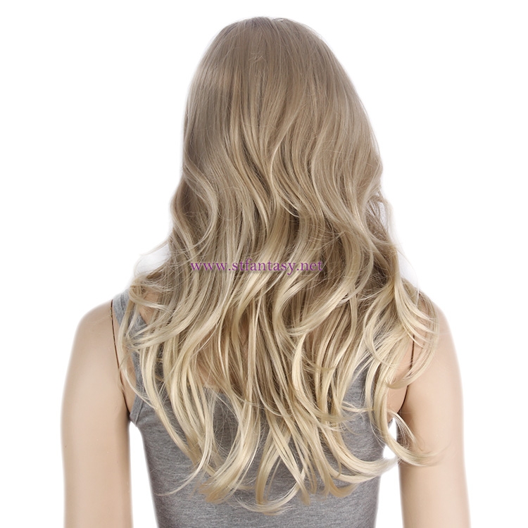Blonde Wig Supplier-2018 Hot 26" Middle Part Long Curly Wig for White Women