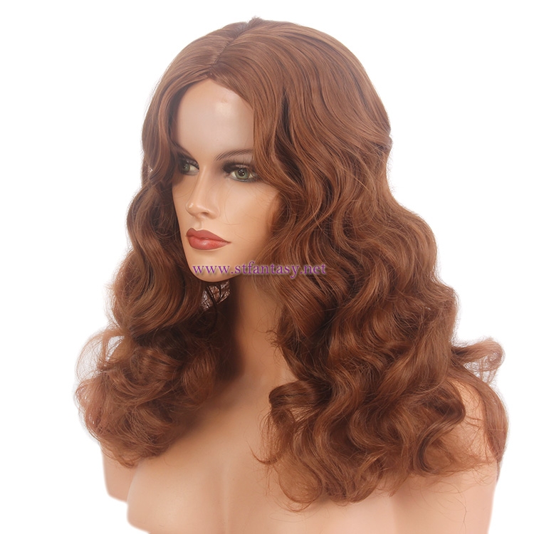 Wig Manufacturer- Best Quality Dark Brown Short Curly Synthetic Wig Supplier