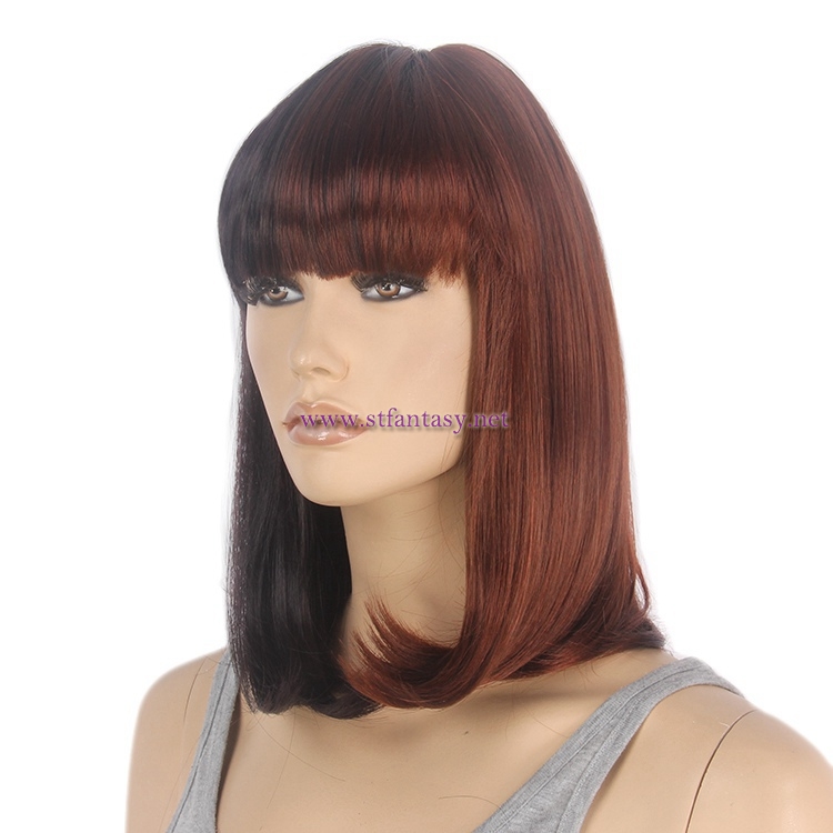 Mannequin Wig- Wholesale 15" Left Brown Right Black Special Color Wig for Window Model