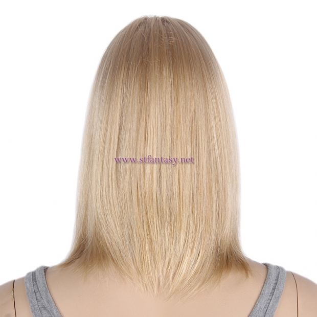 Blonde Wig Supplier-Wholesale 14" Shoulder Wig 100% Synthetic Fiber with Bnags