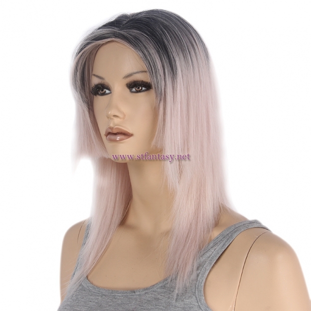 Pink Ombre Wig- 17" Fashion Synhtetic Cosplay Wig St Fantasy Wig