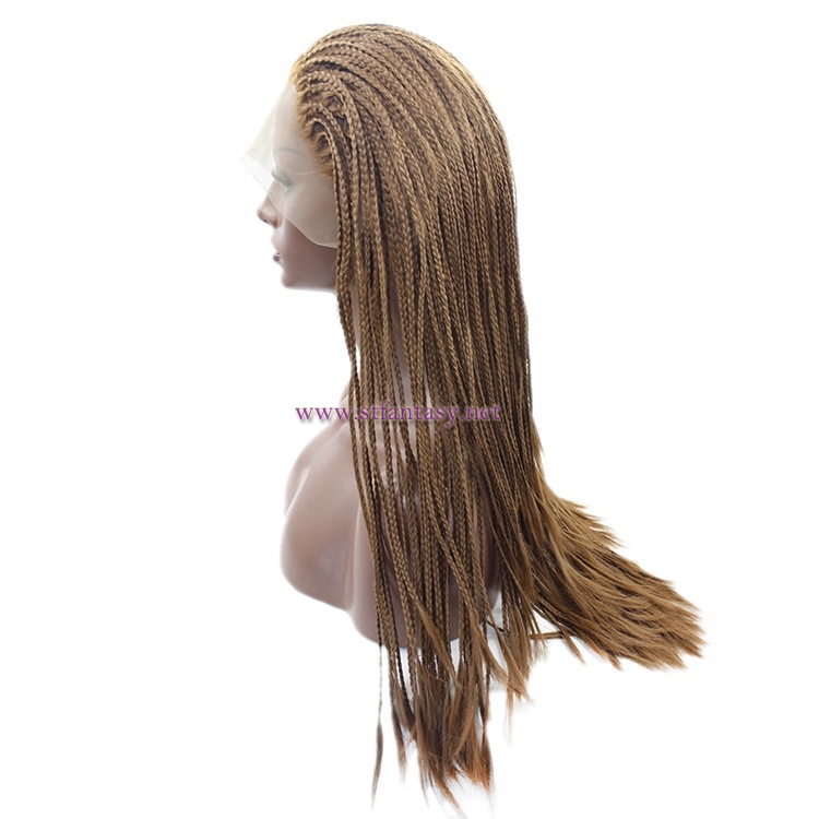 Synthetic Lace Front Wig -Wholesale 20" Brown Lace Wig with Braids