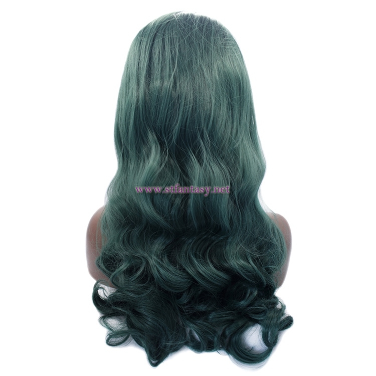 Ombre Wig Supplier- 26 inch Long Curly  Synthetic Lace Front Wig