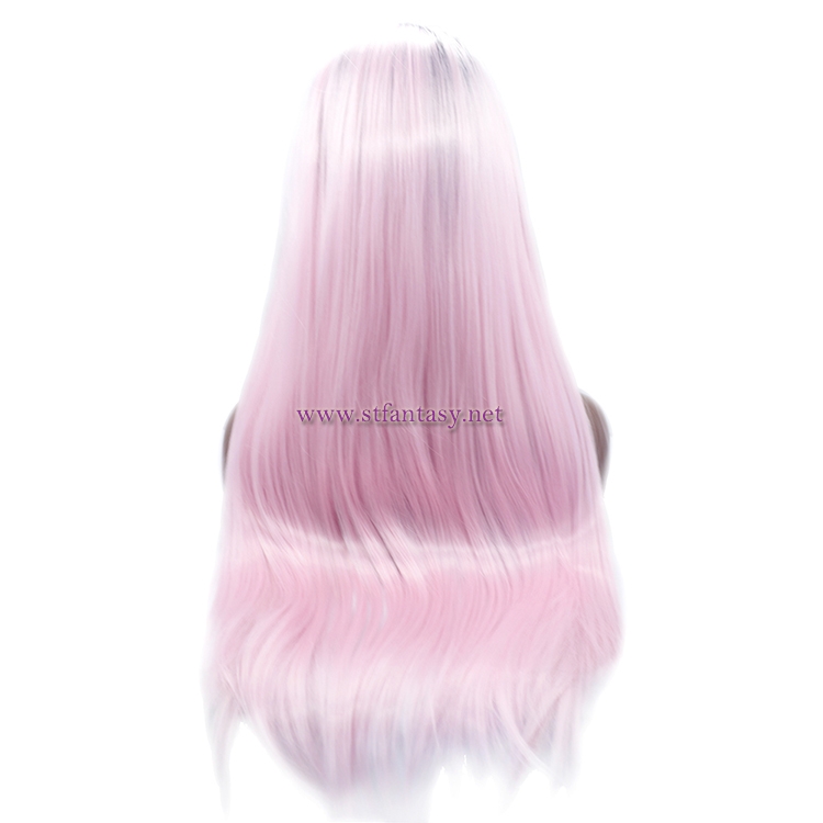 Long Ombre Pink Wig- Wholesale Synthetic Lace Front Wigs Supplier