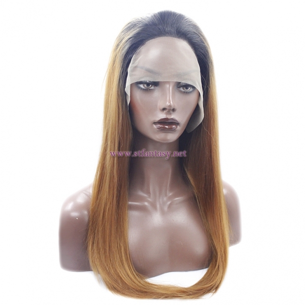 Brown Hair Wig - 30 inch Long Straight Synthetic Lace Front Wig