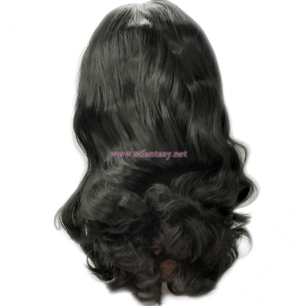 Synthetic Lace Front Wig - Natural Black Wavy Wig Supply