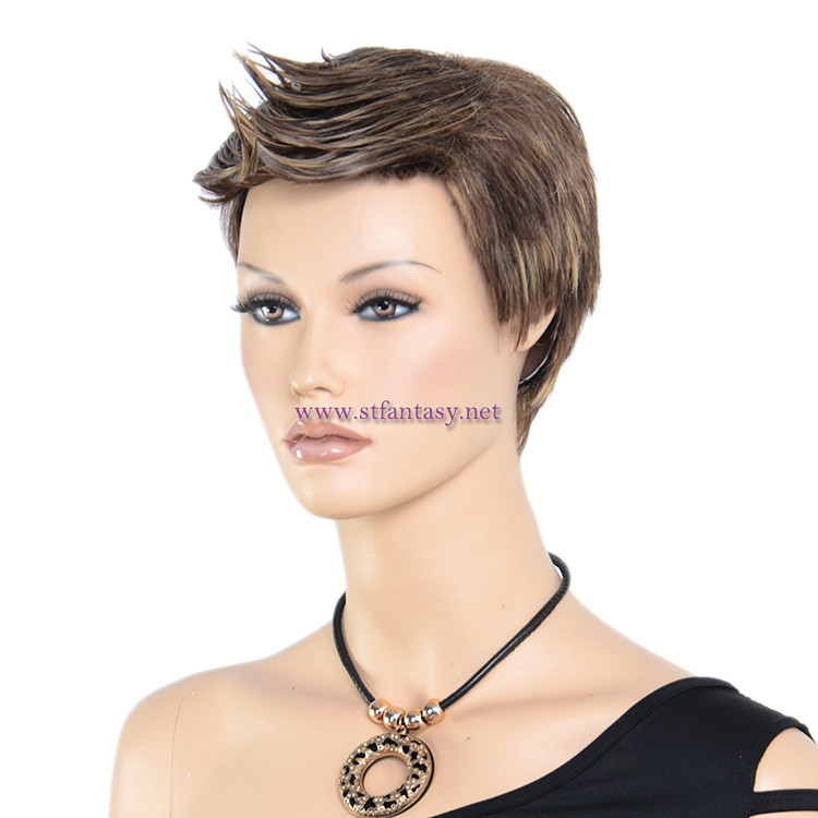 Wholesale Wig China-Short Curly Synthetic Wig Display