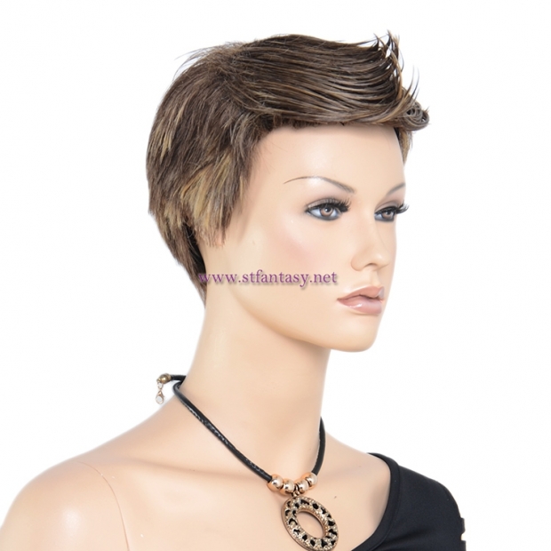 Wholesale Wig China-Short Curly Synthetic Wig Display