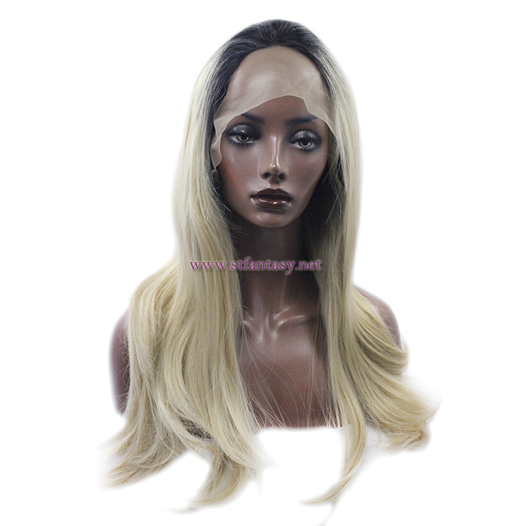 Ombre Color Wig- Guangzhou Wig Supplier 18" Synthetic Lace Front Wig