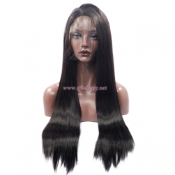 Ultra Long Lace Front Wig-  Natural Black Straight Synthetic Wig