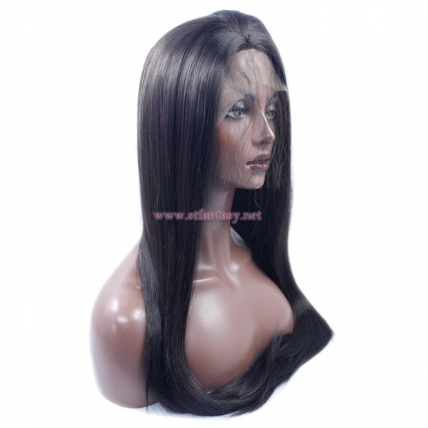 Ultra Long Lace Front Wig-  Natural Black Straight Synthetic Wig