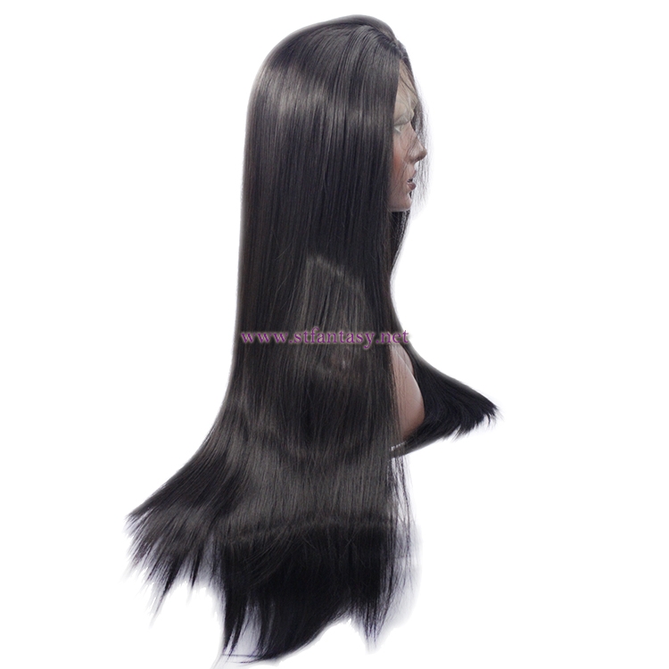 Ultra Long Lace Front Wig-  Natural Black Straight Synthetic Wig