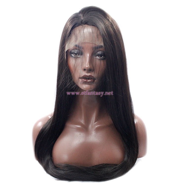 Ultra Long Lace Front Wig-  Natural Black Straight Synthetic Wig