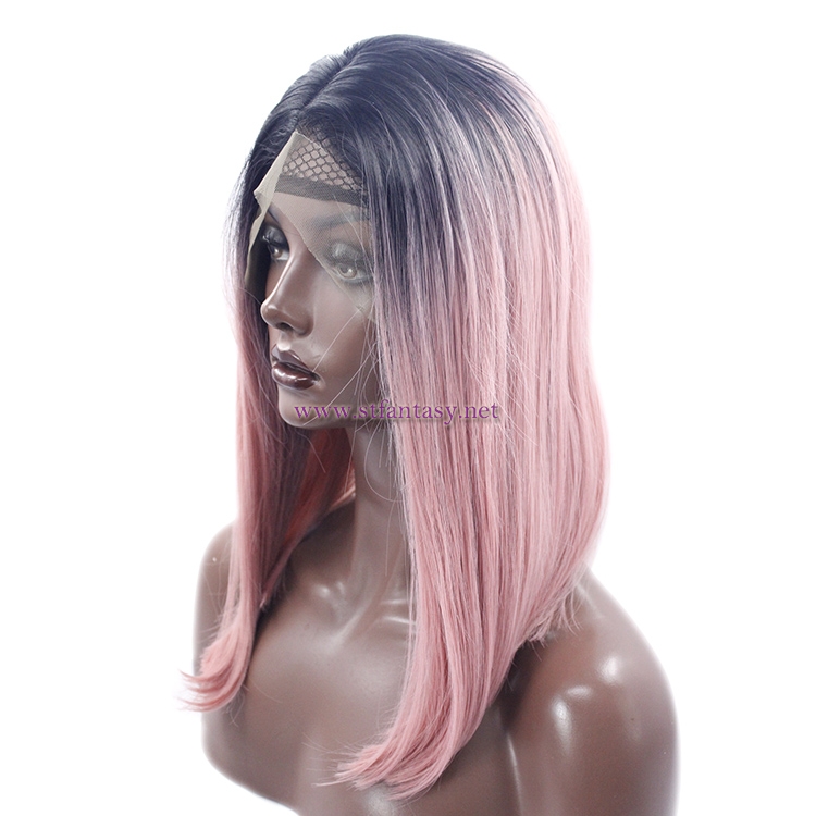Pink Ombre Wig- Cheap Synthetic Lace Front Wig from Guangzhou Fantasy Wig