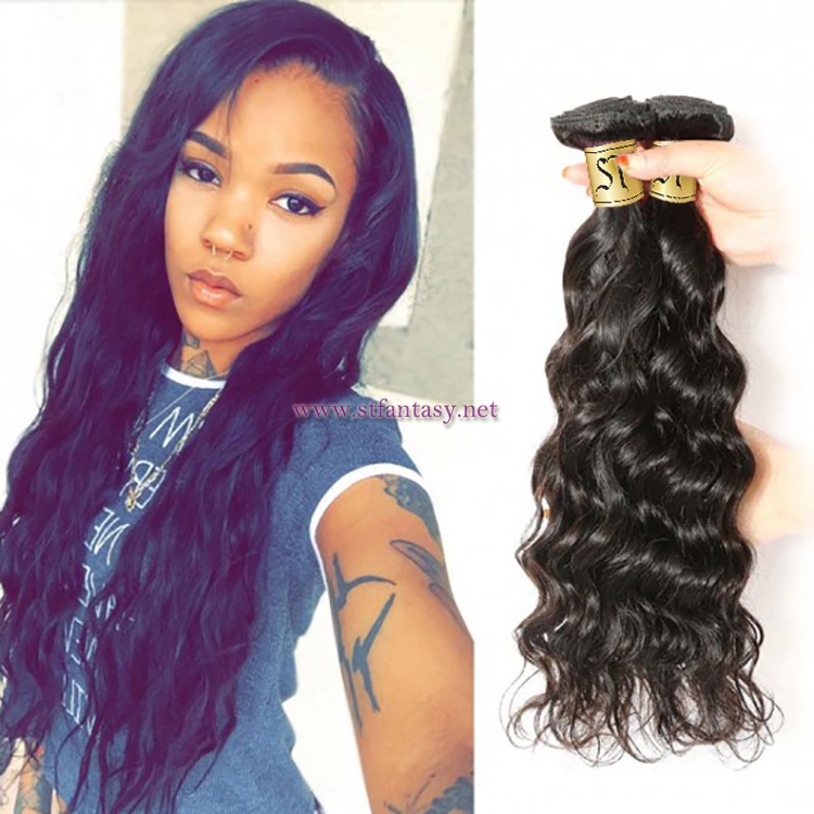 ST Fantasy Indian Natural Wave Virgin Hair Weave 3Bundles Human Hair