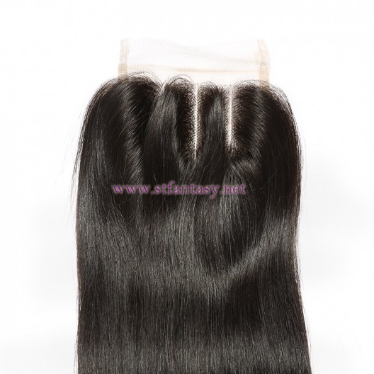 ST Fantasy Indian Virgin Hair Straight 4*4Inch Lace Closure Piece