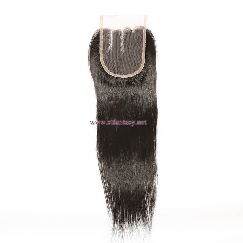 ST Fantasy Indian Virgin Hair Straight 4*4Inch Lace Closure Piece