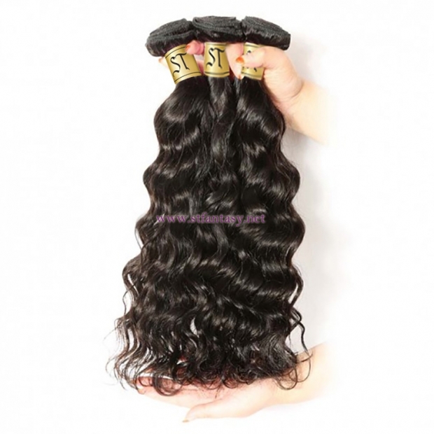 ST Fantasy Indian Natural Wave Virgin Hair Weave 3Bundles Human Hair