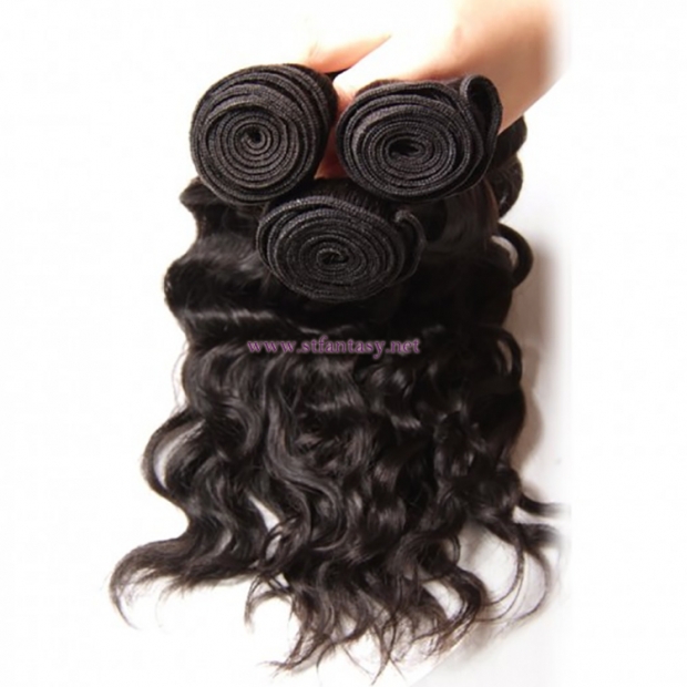 ST Fantasy Brazilian Natural Wave Hair 3Bundles Remy Hair Weave Natural Color