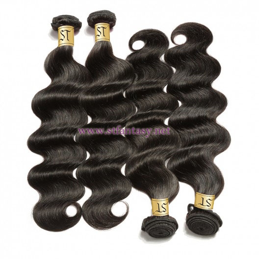 ST Fantasy Peruvian Human Hair 4Bundles Virgin Unprocessed Body Wave Hair Natural Color