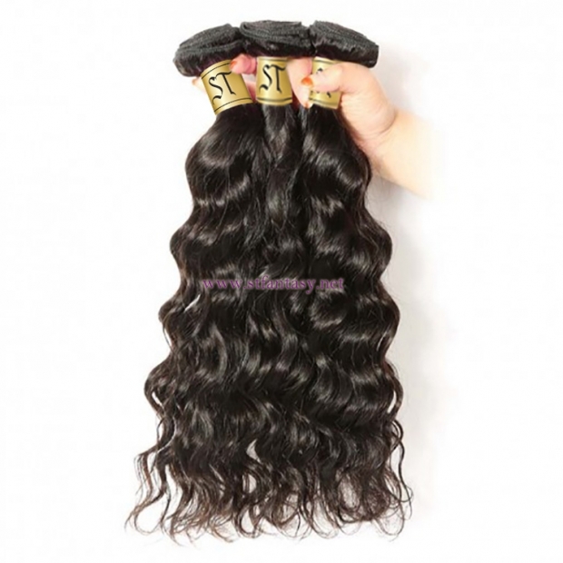 ST Fantasy Brazilian Natural Wave Hair 3Bundles Remy Hair Weave Natural Color