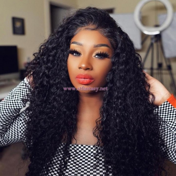 ST Fantasy 3Bundles/pack Indian Jerry Curly Virgin Human Hair Weave