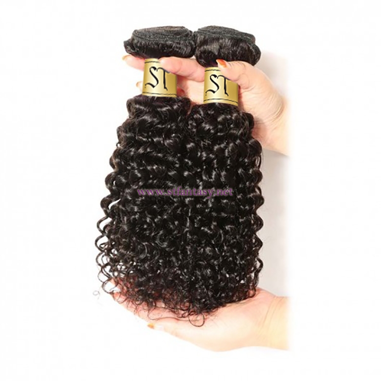 ST Fantasy Jerry Curl Peruvian Hair Weave 4 Bundles