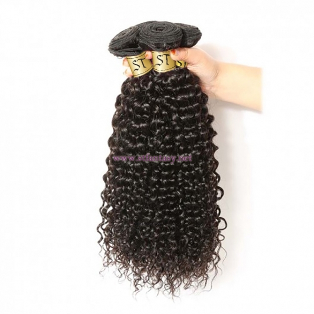 ST Fantasy Jerry Curl Peruvian Hair Weave 4 Bundles