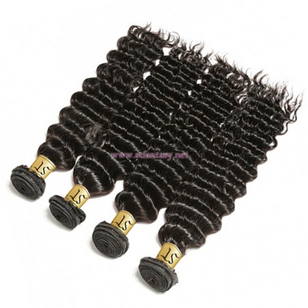 ST Fantasy Virgin Malaysian Hair Deep Wave Weave 4Bundles