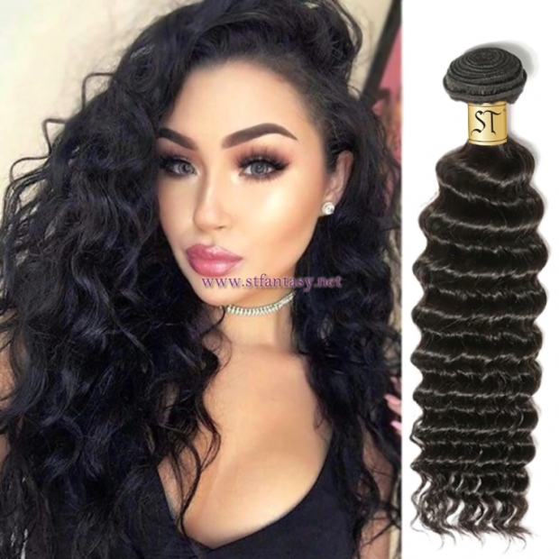 ST Fantasy Premium Virgin Remy Hair Deep Wave Weave 4Bundles