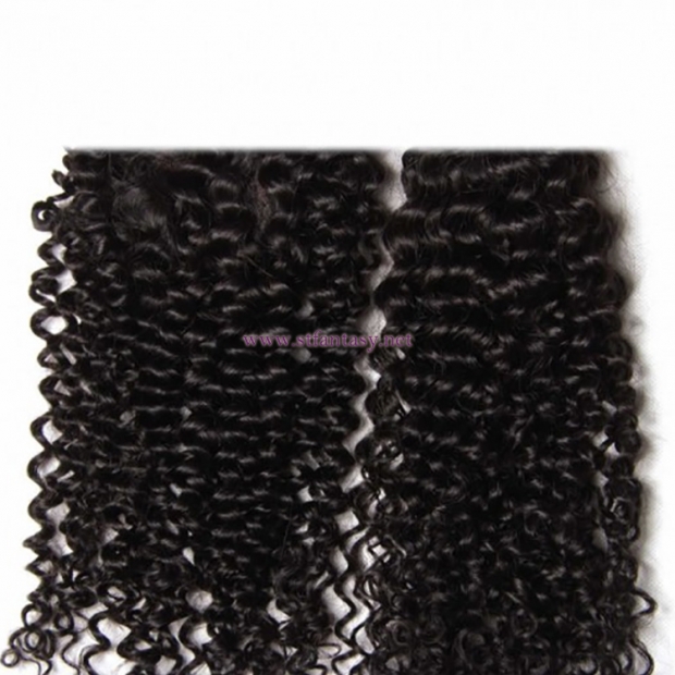 ST Fantasy 3Bundles Brazilian Hair Jerry Curly With Lace Closure 44