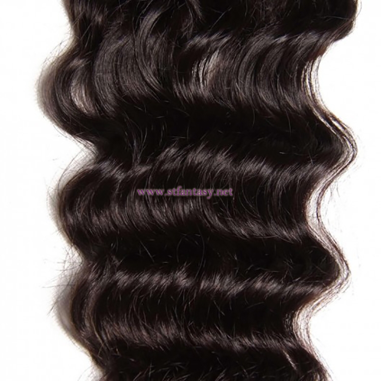 ST Fantasy Brazilian Natural Wave 3 Bundles With Closure Virgin Hair On Sale